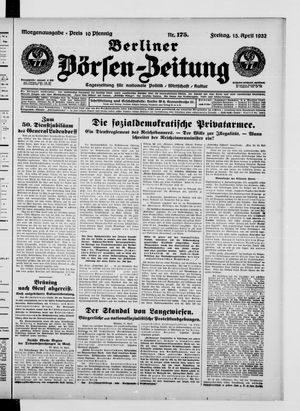 Berliner Börsen-Zeitung vom 15.04.1932