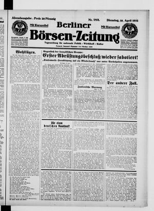 Berliner Börsen-Zeitung vom 19.04.1932