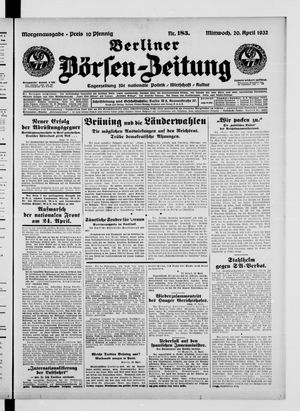 Berliner Börsen-Zeitung vom 20.04.1932