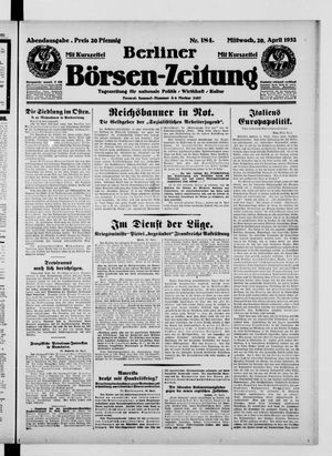 Berliner Börsen-Zeitung vom 20.04.1932