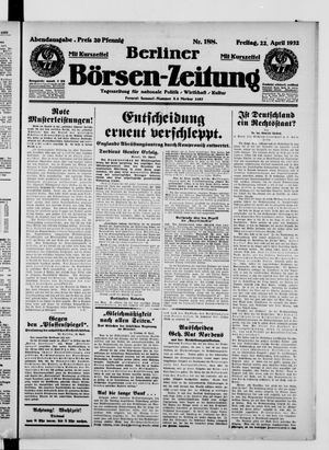 Berliner Börsen-Zeitung vom 22.04.1932