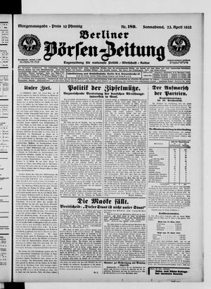 Berliner Börsen-Zeitung vom 23.04.1932