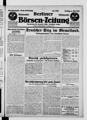 Berliner Börsen-Zeitung vom 06.05.1932