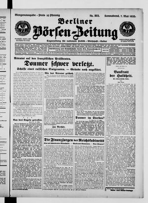 Berliner Börsen-Zeitung vom 07.05.1932