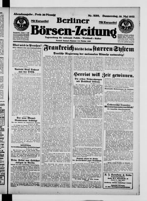 Berliner Börsen-Zeitung vom 19.05.1932