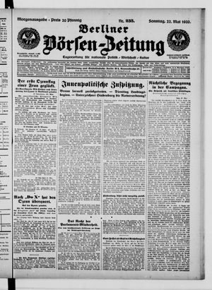 Berliner Börsen-Zeitung vom 22.05.1932