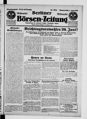 Berliner Börsen-Zeitung vom 02.06.1932