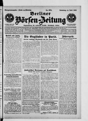 Berliner Börsen-Zeitung vom 12.06.1932
