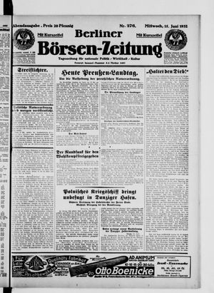 Berliner Börsen-Zeitung vom 15.06.1932