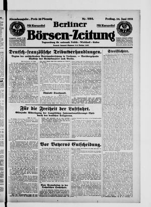 Berliner Börsen-Zeitung vom 24.06.1932