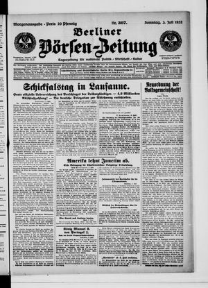 Berliner Börsen-Zeitung vom 03.07.1932