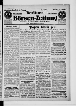 Berliner Börsen-Zeitung vom 04.07.1932