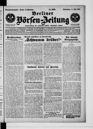 Berliner Börsen-Zeitung vom 05.07.1932