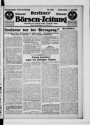 Berliner Börsen-Zeitung vom 07.07.1932