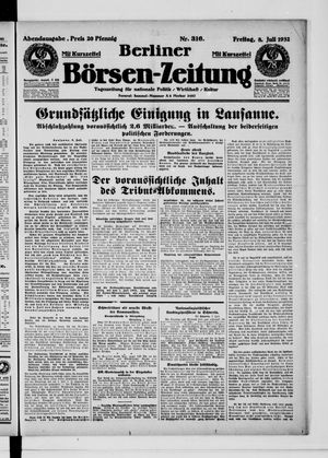 Berliner Börsen-Zeitung vom 08.07.1932