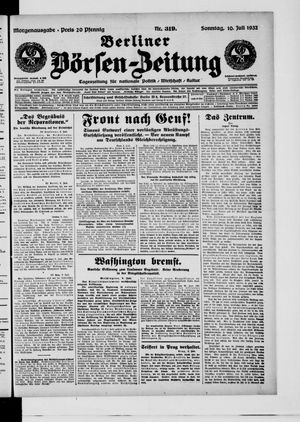 Berliner Börsen-Zeitung vom 10.07.1932