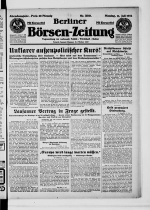 Berliner Börsen-Zeitung vom 11.07.1932