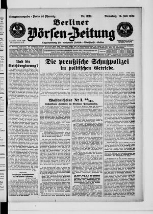Berliner Börsen-Zeitung vom 12.07.1932