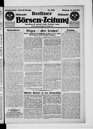 Berliner Börsen-Zeitung vom 12.07.1932