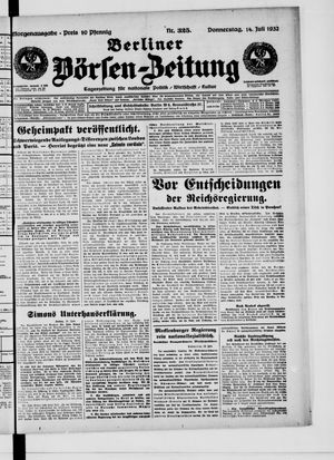 Berliner Börsen-Zeitung vom 14.07.1932