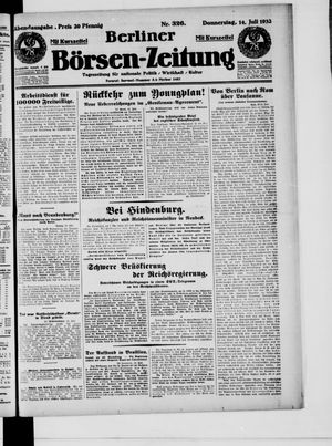 Berliner Börsen-Zeitung vom 14.07.1932