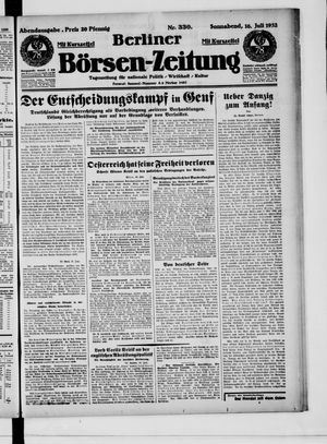 Berliner Börsen-Zeitung vom 16.07.1932