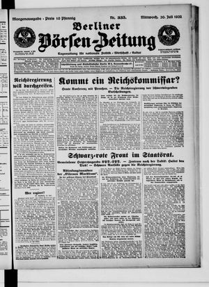 Berliner Börsen-Zeitung vom 20.07.1932
