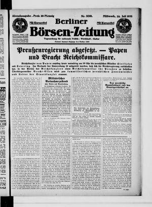 Berliner Börsen-Zeitung vom 20.07.1932