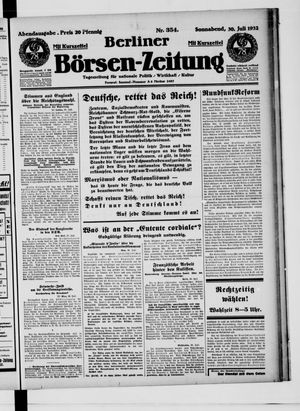 Berliner Börsen-Zeitung vom 30.07.1932