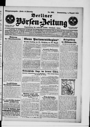 Berliner Börsen-Zeitung vom 04.08.1932