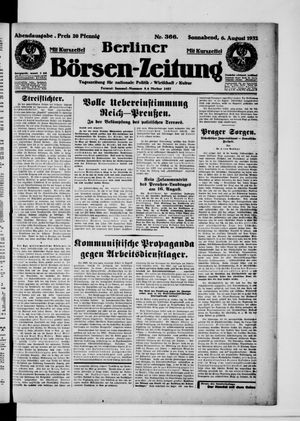 Berliner Börsen-Zeitung vom 06.08.1932