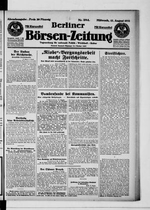 Berliner Börsen-Zeitung vom 17.08.1932
