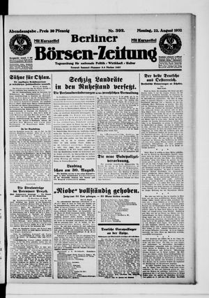 Berliner Börsen-Zeitung vom 22.08.1932