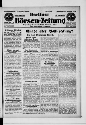 Berliner Börsen-Zeitung vom 23.08.1932