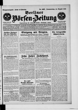 Berliner Börsen-Zeitung vom 25.08.1932