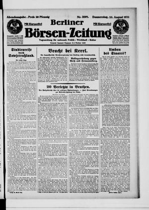 Berliner Börsen-Zeitung vom 25.08.1932