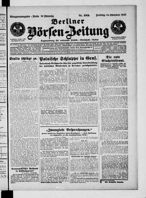 Berliner Börsen-Zeitung vom 14.10.1932
