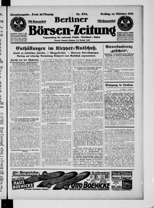 Berliner Börsen-Zeitung vom 14.10.1932