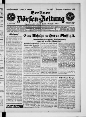Berliner Börsen-Zeitung vom 16.10.1932