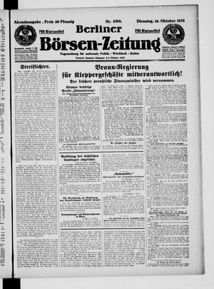 Berliner Börsen-Zeitung vom 18.10.1932