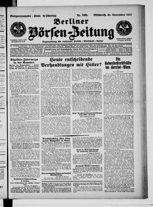 Berliner Börsen-Zeitung vom 30.11.1932