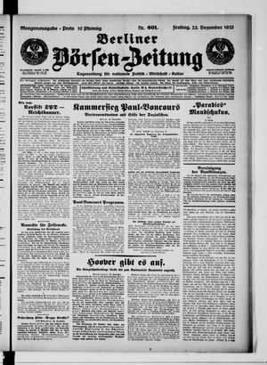 Berliner Börsen-Zeitung vom 23.12.1932