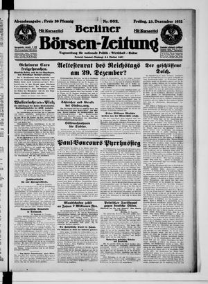 Berliner Börsen-Zeitung vom 23.12.1932