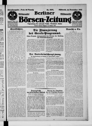 Berliner Börsen-Zeitung vom 28.12.1932