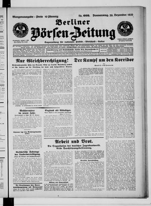 Berliner Börsen-Zeitung vom 29.12.1932