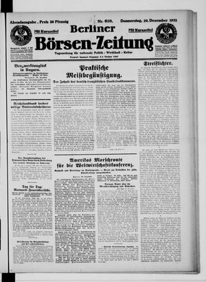 Berliner Börsen-Zeitung vom 29.12.1932