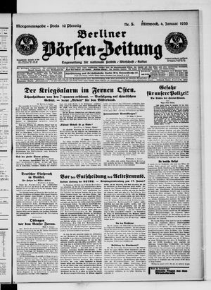 Berliner Börsen-Zeitung vom 04.01.1933