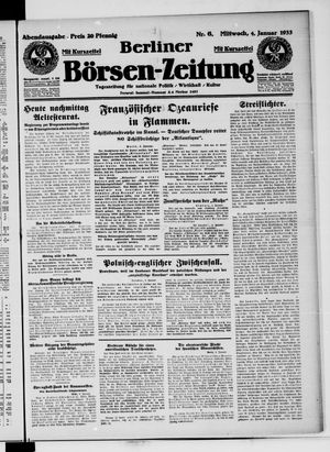 Berliner Börsen-Zeitung vom 04.01.1933