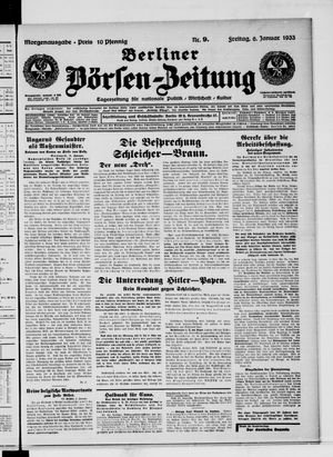Berliner Börsen-Zeitung vom 06.01.1933