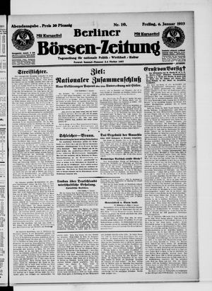 Berliner Börsen-Zeitung vom 06.01.1933